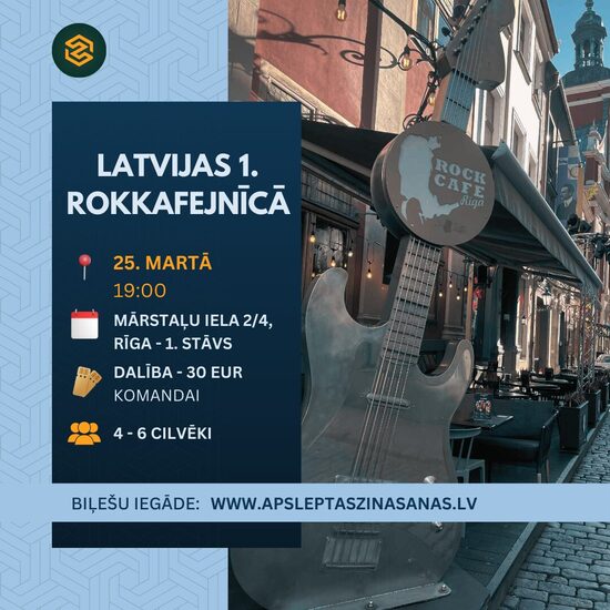 Komandas dalība spēlē Latvijas 1. Rokkafejnīcā - 25.03.